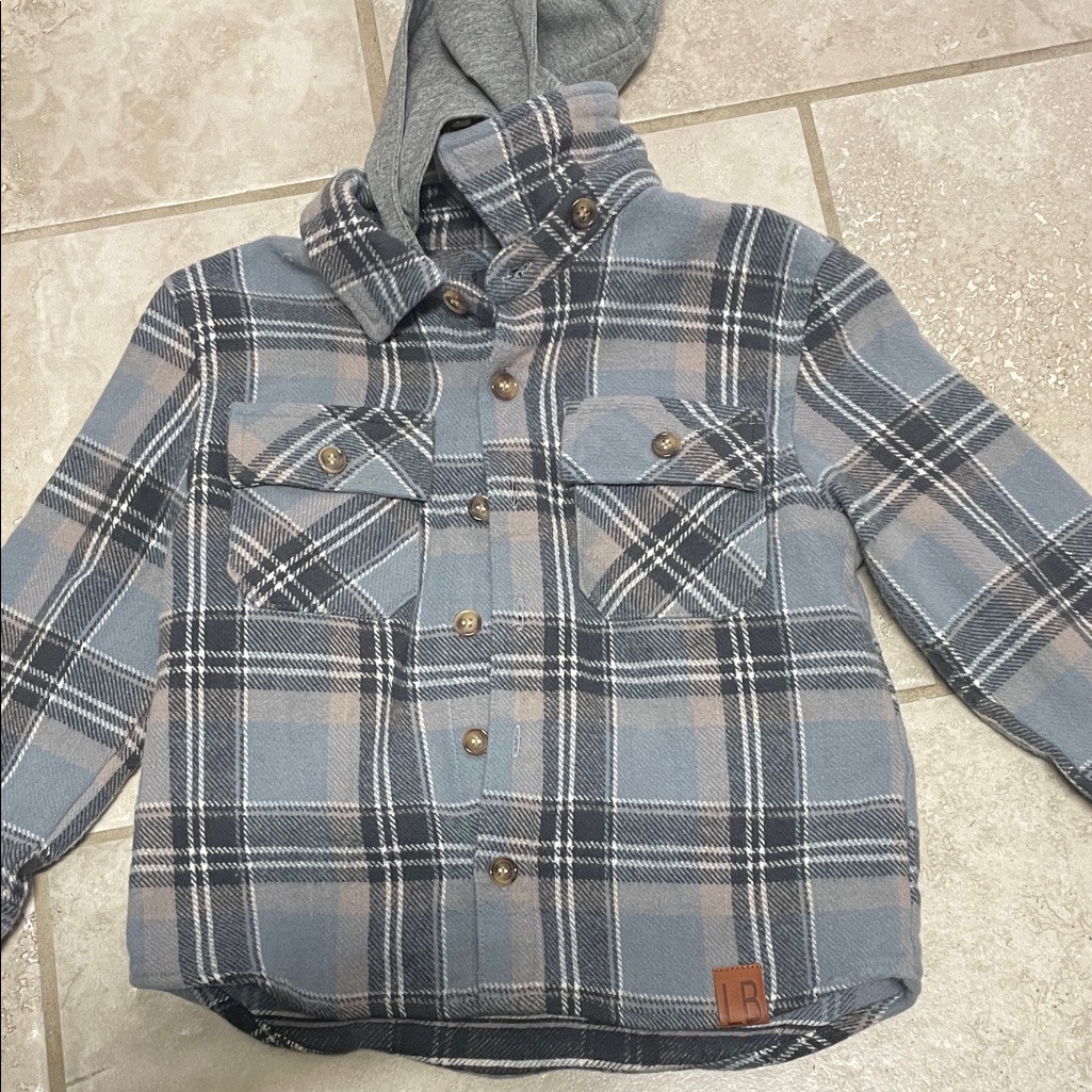 Toddler Boy Little Bipsy Button-Up Jacket With Hood